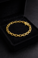 Pulseira Cadeado 5mm banhada a ouro 18K