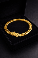 Pulseira Lacraia 10mm banhada a ouro 18K
