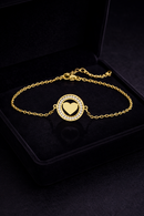 Pulseira Coração Feminino banhada a ouro 18K