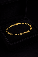 Pulseira Cadeado 3mm banhada a ouro 18K