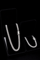 Cordão Grumet 5mm + Pulseira / Prata 925