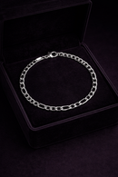 Pulseira Fígaro 0,8mm Prateada
