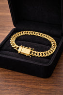 Pulseira Grumet Fecho Duplo 8mm Banhado a Ouro 18K