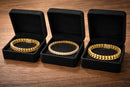 KIT 3 PULSEIRAS + CORRENTE GRUMET – BANHADO A OURO 18K