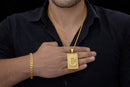Corrente Masculina + Pingente Letra Inicial + Pulseira Grumet Banhada a Ouro 18K